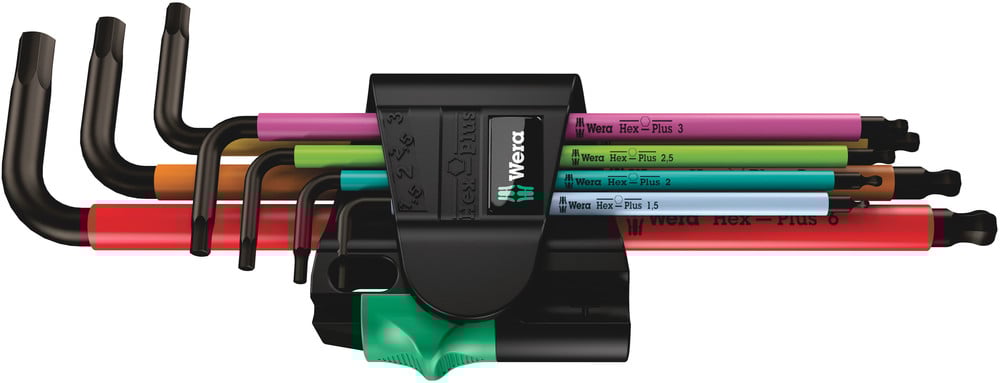 Wera 950 SPKL/7B SM Multicolour Magneet Stiftsleutelset, metrisch, BlackLaser, 7 -delig - 1 stuk(s) - 05022534001