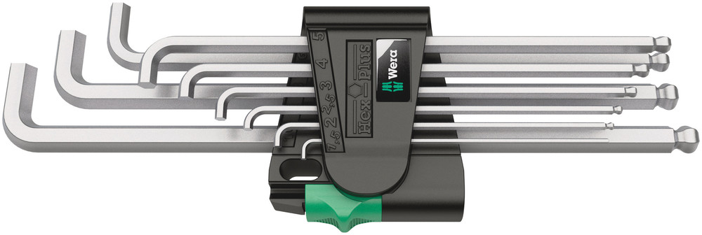 Wera 950 PKLS/9 SM SB Stifsleutelset, metrisch, verchroomd, 9 -delig - 1 stuk(s) - 05073594001