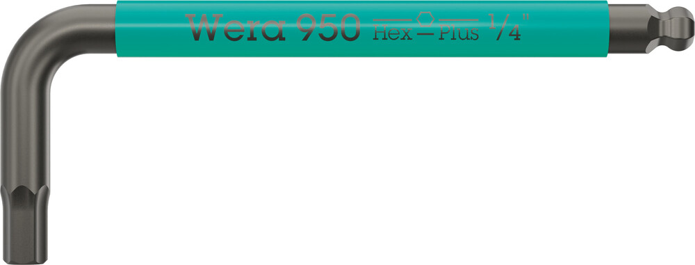 Wera 950 SPKS Stiftsleutel Multicolour, Imperial, BlackLaser, 1/4" x 100 mm - 05022657001