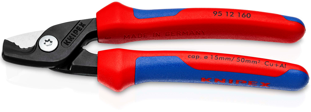 Knipex StepCut kabelschaar | Meer-componentengrepen | Gebruineerd | Lengte 160 mm - 95 12 160 SB