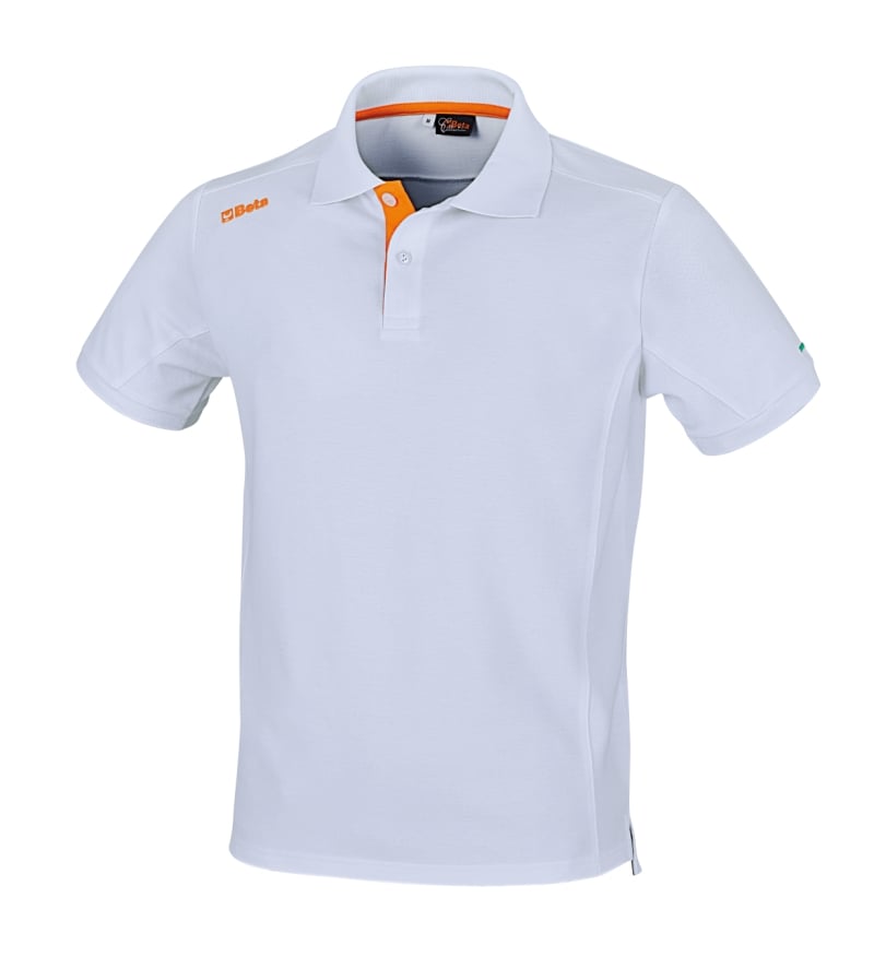 Beta 9534Wo M-Poloshirt, Wit/Oranje - 095340032