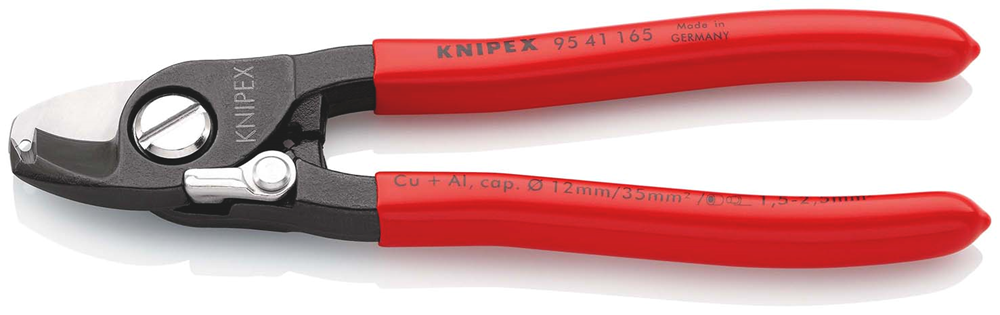 Knipex Kabelschaar | Kunststof bekleed | Gebruineerd | Lengte 165 mm - 95 41 165