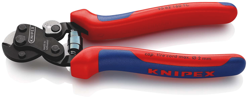 Knipex Staaldraadschaar voor bandenkoord | Meer-componentengrepen | Gebruineerd | Lengte 160 mm - 95 62 160 TC