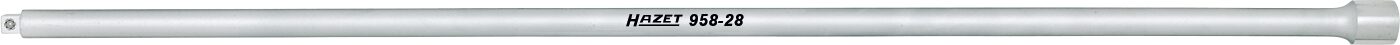 HAZET Verloopstuk 958-28 · 1/2 inch (12,5 mm) vierkant hol · 3/8 inch (10 mm) vierkant massief · Lengte: 700 mm