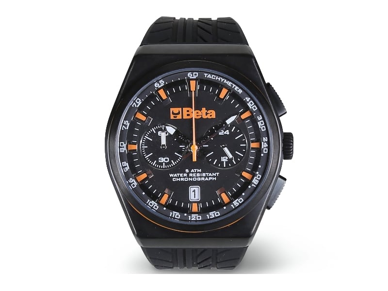 Beta 9593A-Chronograaf Horloge, Stalen Kast - 095930050