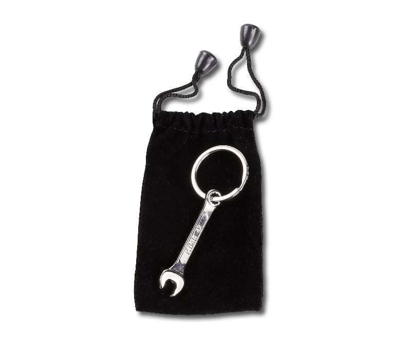 Beta BetaCollection Metalen verchroomde sleutelhanger, in fluwelen etui 9595T - 095950021