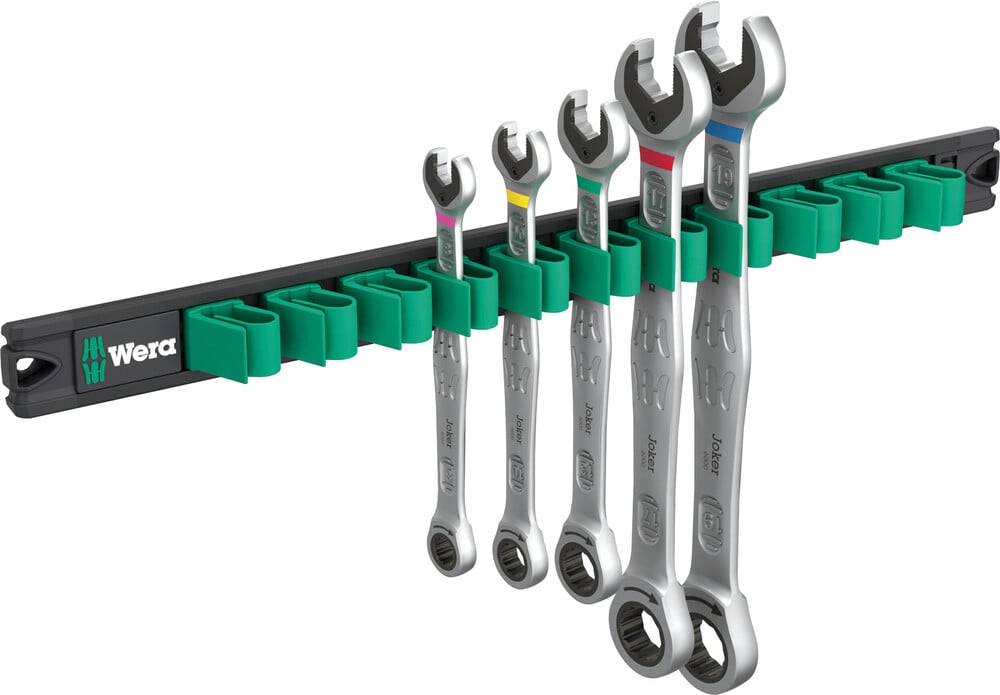 Wera 9631 Magneetstrip 6000 Joker 2 steek-ringratelsleutelset 5-delig 05020015001