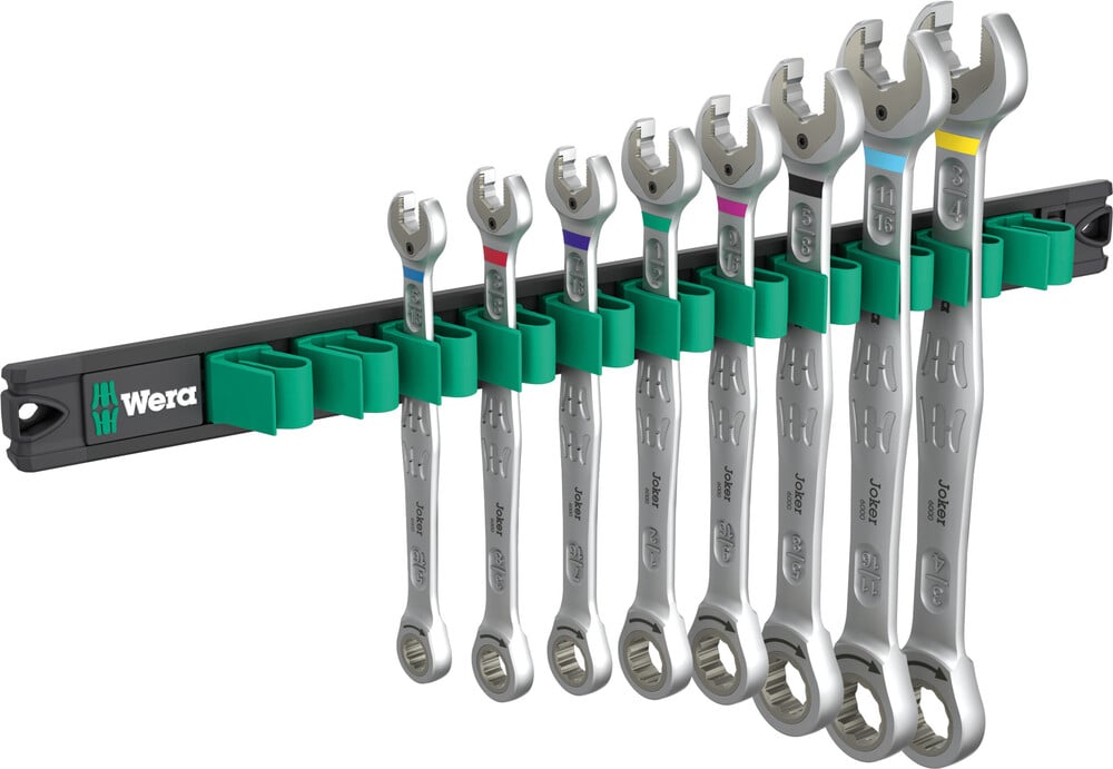 Wera 9632 Magneetstrip 6000 Joker Imperial 1 steek-ringratelsleutelset 8-delig 05020016001