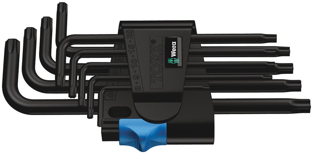Wera 967 L/9 TORX® HF Stiftsleutelset met Vasthoudfunctie, BlackLaser, 9 -delig - 1 stuk(s) - 05024244001