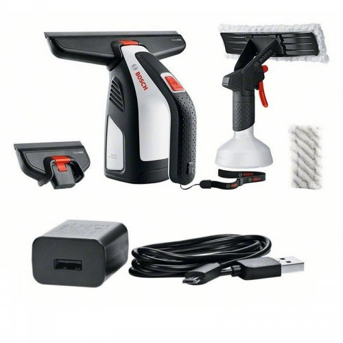 Bosch Groen GlassVAC Ruitenreiniger 3,6V incl. microvezeldoek en extra ramenwisserblad - 100ml - 06008B7000