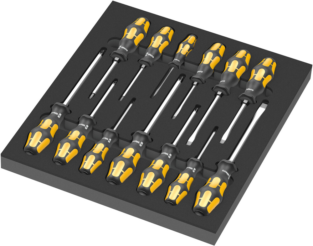 Wera 9714 Schuimrubberen Inzetstuk | Met De schroefbeitel/schroevendraaierset 1 | 13-delig - 5150105001