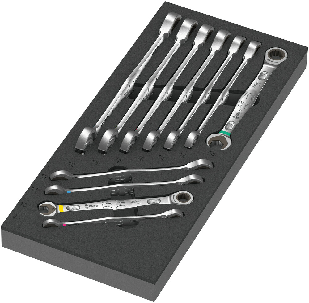 Wera 9730 Schuimrubberen inzetstuk met 6000 Joker Set 1, 11-delig - 05150120001