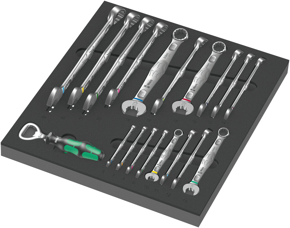 Wera 9731 Schuimrubberen inzetstuk met 6003 Joker Set 1, 19-delig - 05150121001