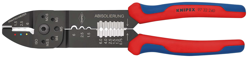 Knipex PreciForce® krimptang voor MC4/MC4 EVO 2-connectors | Meer-componentengreep | Gebruineerd - 97 32 240 SB