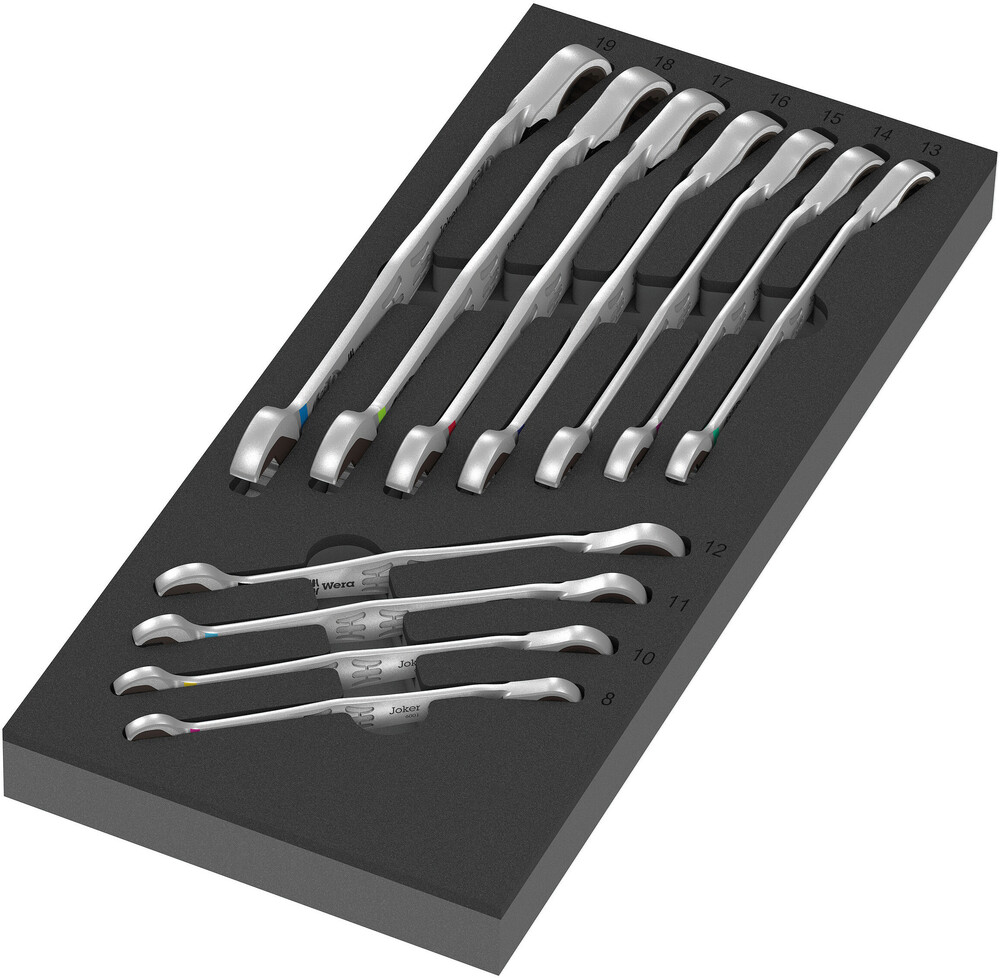 Wera 9733 Schuimrubberen Inzetstuk | Inclusief 6001 Joker Switch Set 1 | 11 stuks - 5150123001