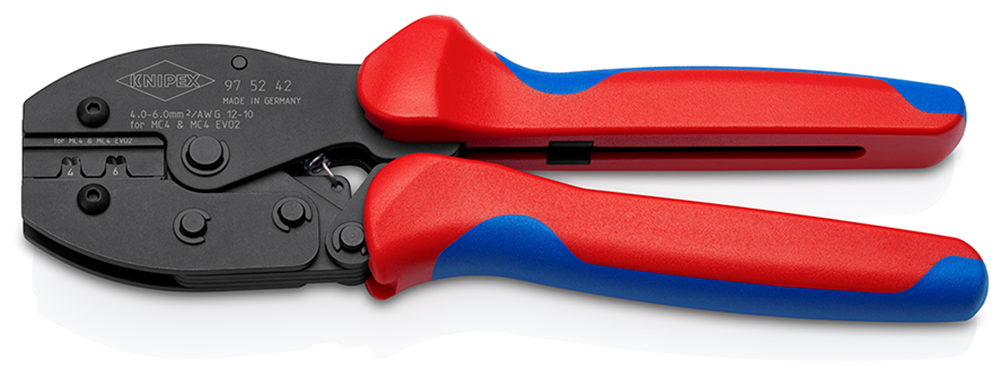 Knipex Zelfinstellende krimptang voor adereindhulzen | Zij-invoering | Meer-componentengrepen - 97 52 42 SB