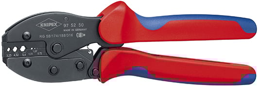 Knipex KNIPEX PreciForce© Krimptang gebruineerd met meer-componentengrepen 220 mm - 975250