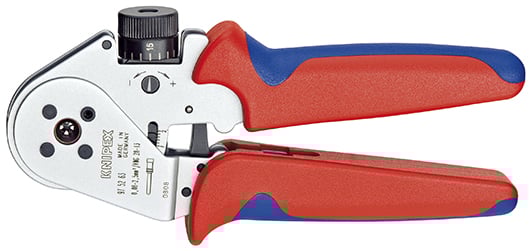 Knipex Vierdoornkrimptang voor gedraaide contacten verchroomd 180 mm - 975263