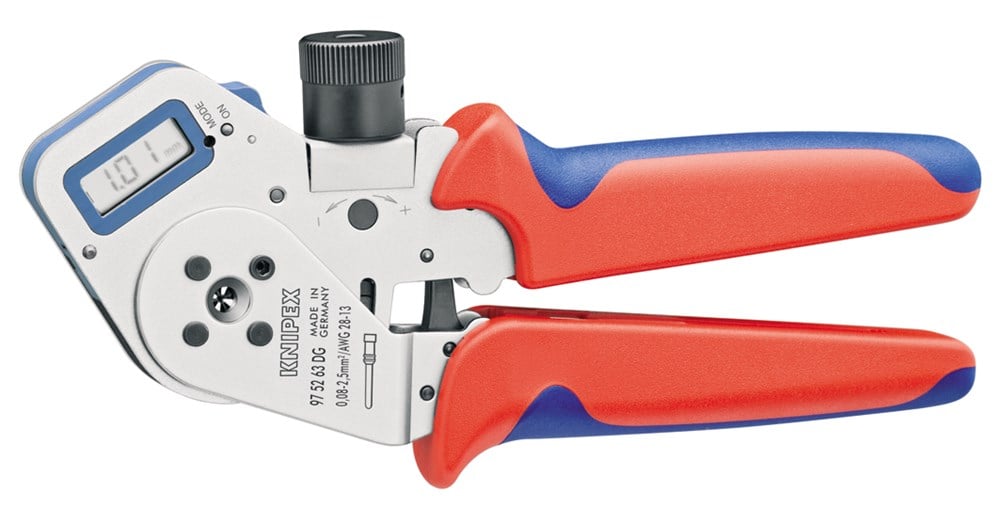 Knipex Vierdoornkrimptang voor gedraaide contacten verchroomd 195 mm - 975263DG