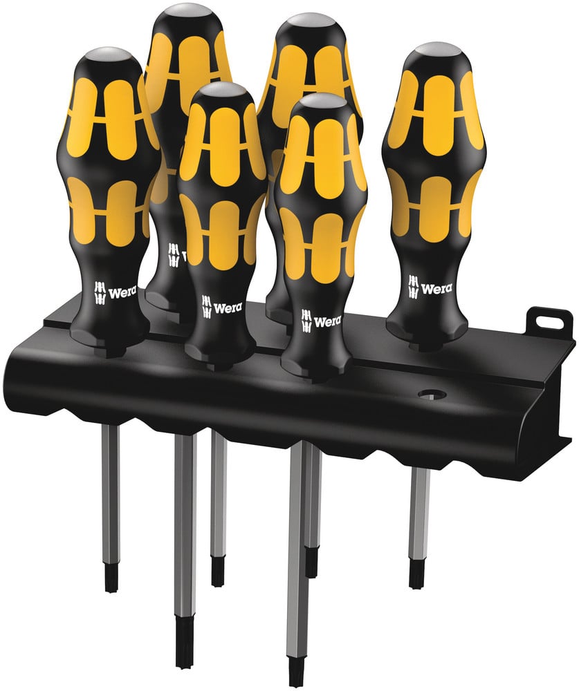 Wera 977/6 TORX® Schroevendraaierset Kraftform Wera: De Schroefbeitel + houder, 6 -delig - 1 stuk(s) - 05024410001