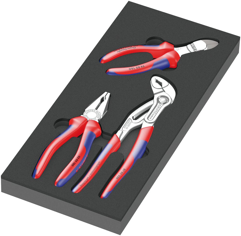 Wera 9780 Schuimrubberen inzetstuk met KNIPEX tangen Set 1 3-delig 05150180001