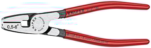 Knipex Krimptang voor adereindhulzen met voorinvoering met kunststof bekleed 180 mm - 9781180