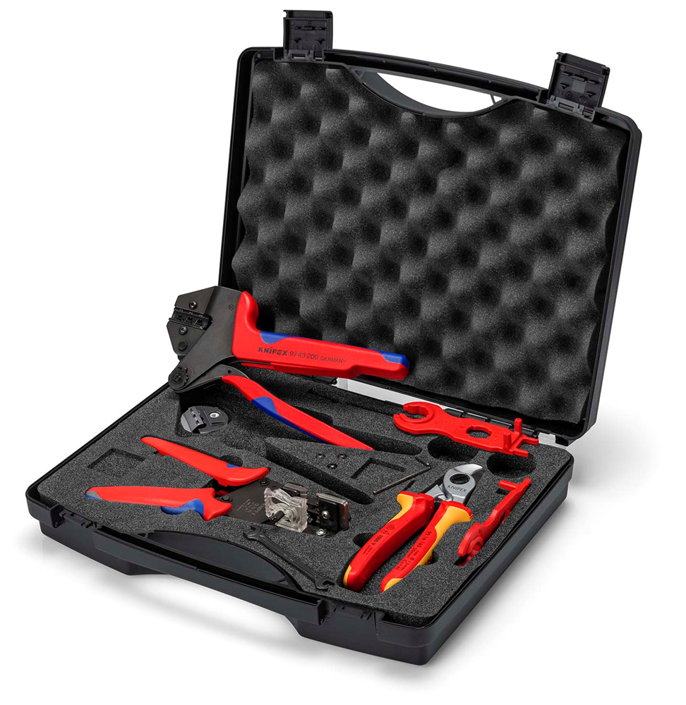 Knipex Gereedschapskoffer voor fotovoltaïek | Voor solar connectors MC4 (Multi-Contact) | 7-delig - 97 91 04 V02