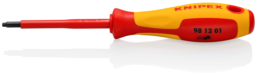 Knipex Robertson R1 schroevendraaier | Geïsoleerde meercomponenten-greep | VDE-gekeurd - 98 12 01