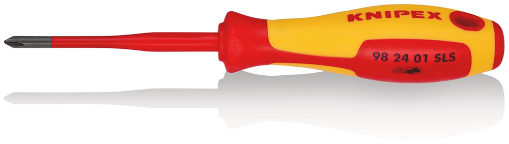 Knipex Schroevendraaier (Slim) PlusMinus Phillips® | Geïsoleerde meercomponenten-greep | VDE-gekeurd - 98 24 01 SLS