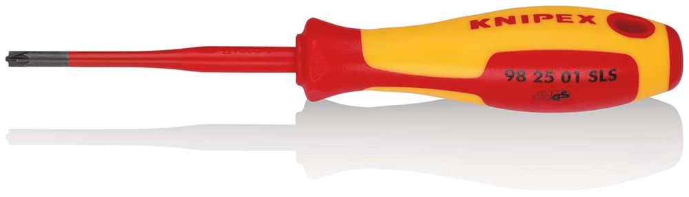 Knipex Schroevendraaier (Slim) PlusMinus Pozidriv® | Geïsoleerde meercomponenten-greep | VDE-gekeurd - 98 25 01 SLS