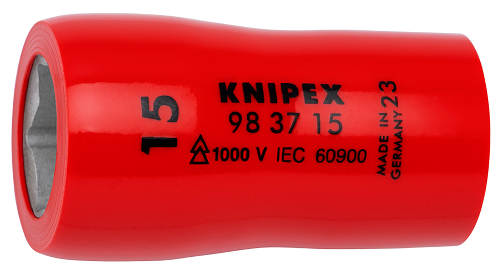 Knipex Steeksleutelinzetstuk voor zeskantschroeven | Binnenvierkant 3/8" | Lengte 46 mm - 98 37 15