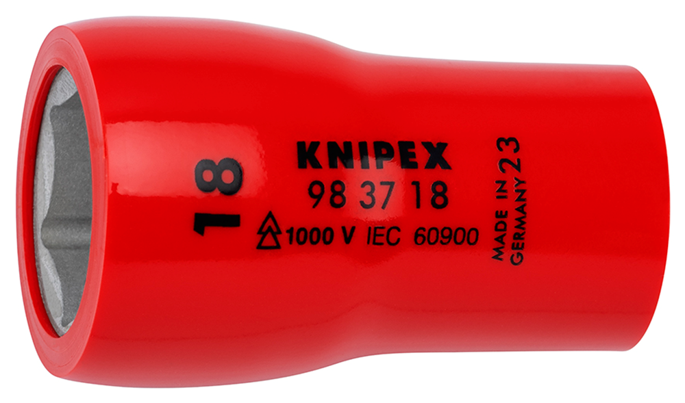 Knipex Steeksleutelinzetstuk voor zeskantschroeven | Binnenvierkant 3/8" | Lengte 49 mm - 98 37 18