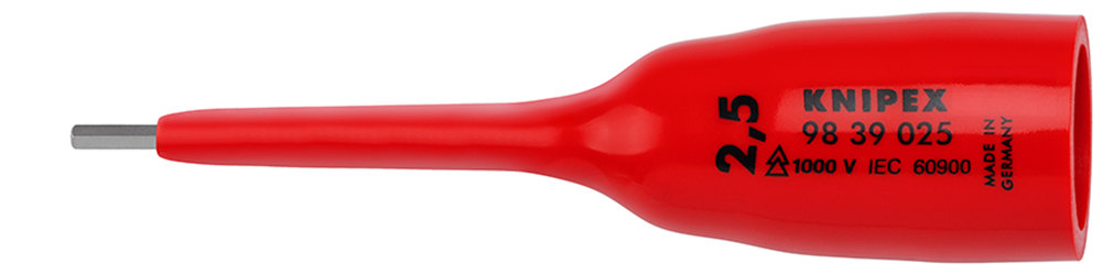 Knipex Dop voor ratel | Voor binnenzeskantschroeven | Binnenvierkant 3/8" | Lengte 92 mm - 98 39 025