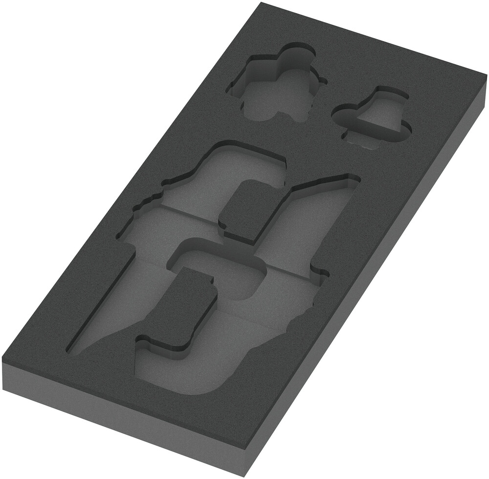 Wera 9840 Schuimrubberen inzetstuk voor stiftsleutels Set 1, zonder gereedschap, 172 x 30 x 392 mm - 05137340001
