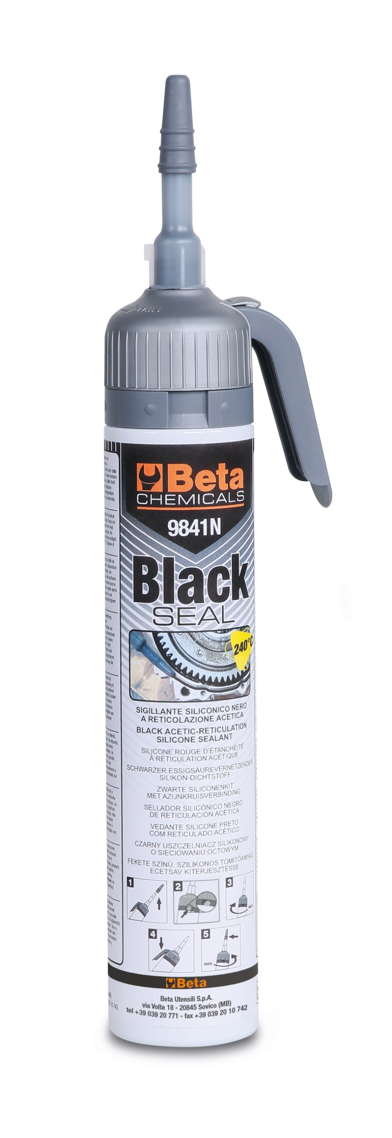 Beta 9841N P200 (1-2)-Zwarte Siliconenkit - 098410120