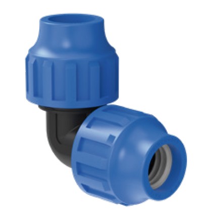 Kirchhoff PP-aansluithoek 90° 25 mm klemkoppeling voor HDPE 984845217