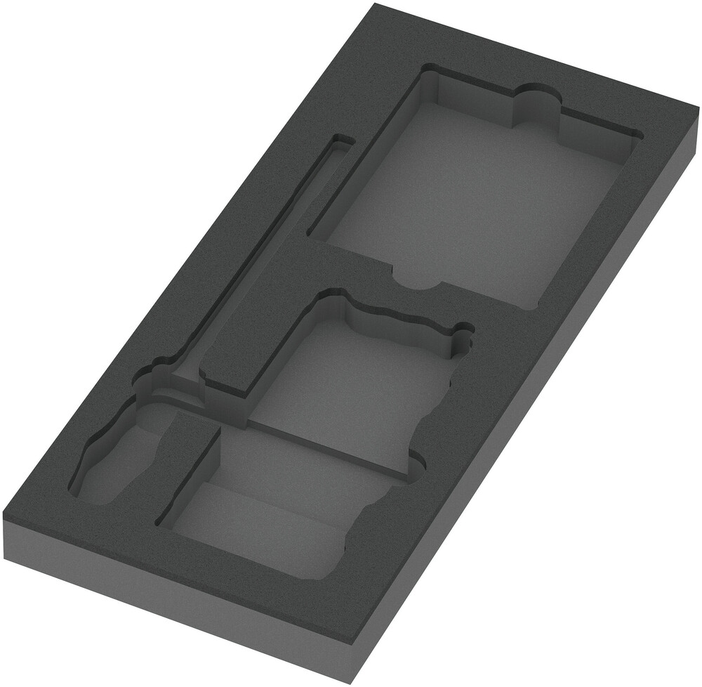 Wera 9850 Schuimrubberen inzetstuk voor Kraftform Kompakt en Tool-Check PLUS Set 1, zonder gereedschap, 172 x 30 x 392 mm - 05137350001