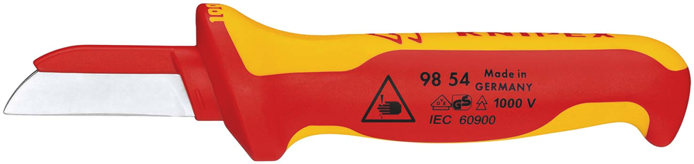 Knipex Kabelmes | Geïsoleerde meercomponenten-greep | VDE-getest | Lengte 190 mm | Zelfbedieningskaart/blister - 98 54 SB