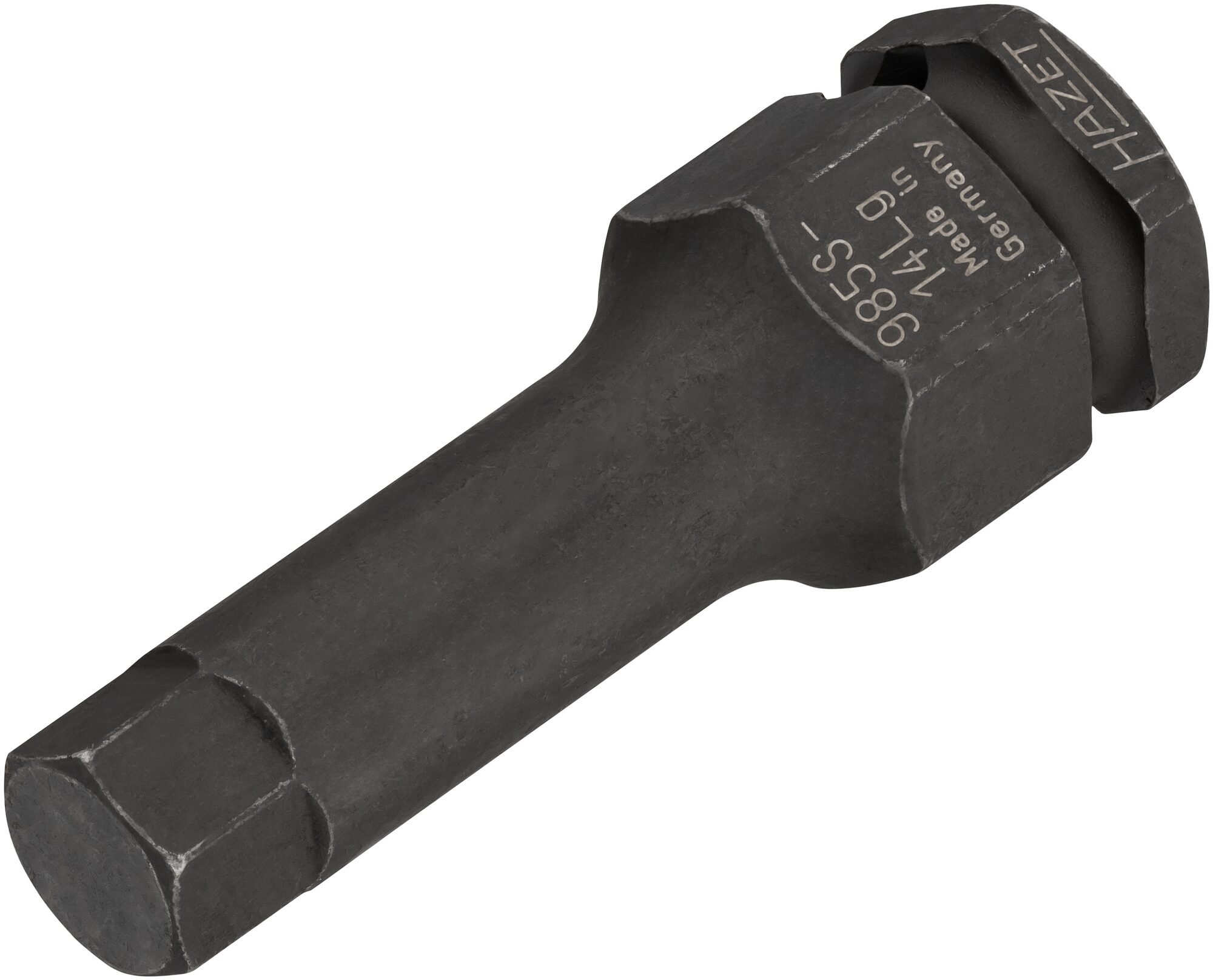 HAZET Krachtdopsleutelbit 985S-14LG · 1/2 inch (12,5 mm) vierkant hol · Binnen-zeskant-profiel · SW 14 mm