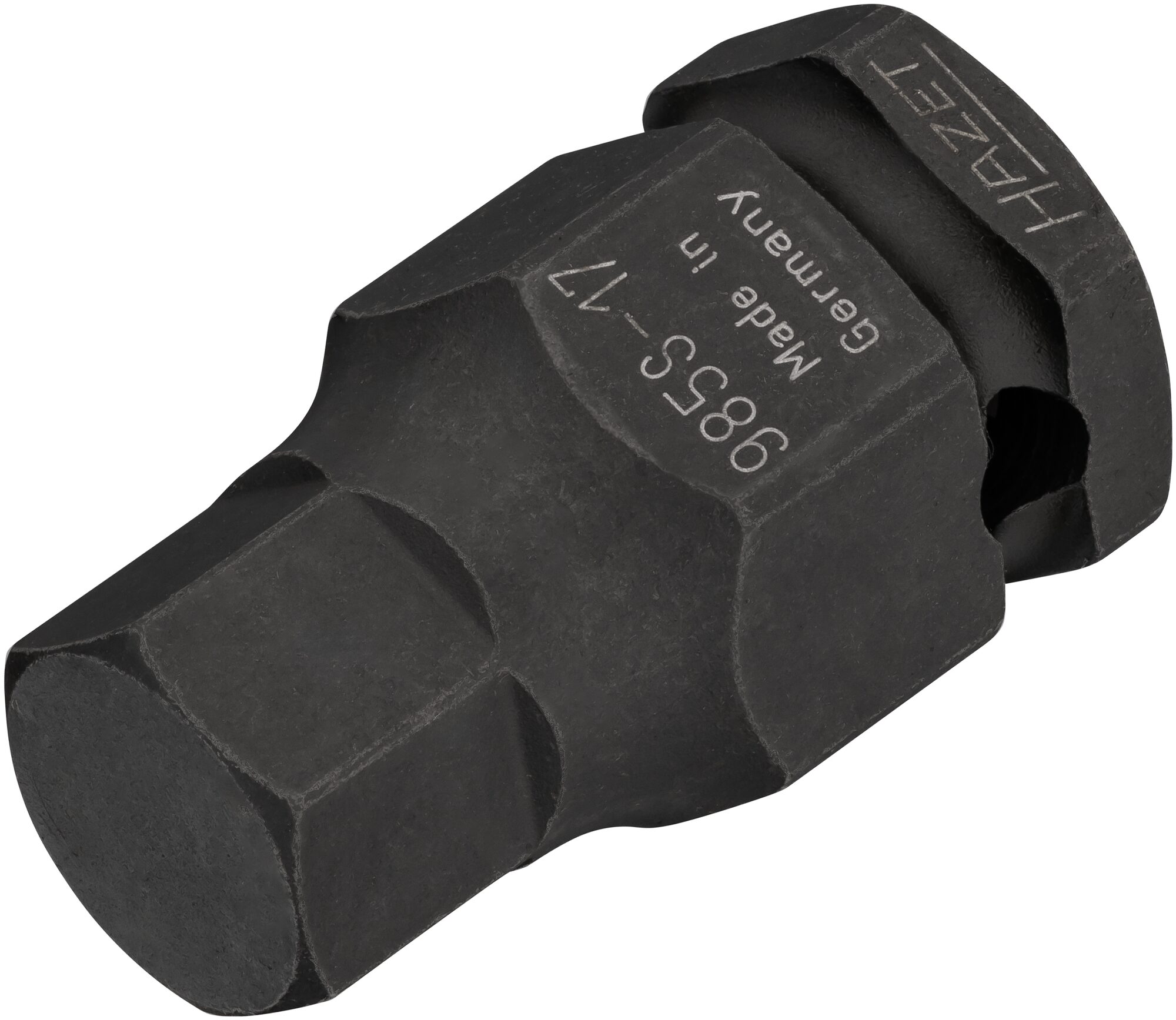 HAZET Krachtdopsleutelbit 985S-17 · 1/2 inch (12,5 mm) vierkant hol · Binnen-zeskant-profiel · SW 17 mm