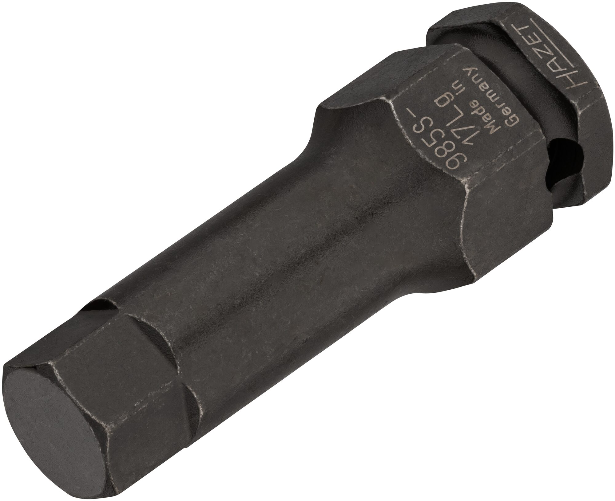 HAZET Krachtdopsleutelbit 985S-17LG · 1/2 inch (12,5 mm) vierkant hol · Binnen-zeskant-profiel · SW 17 mm