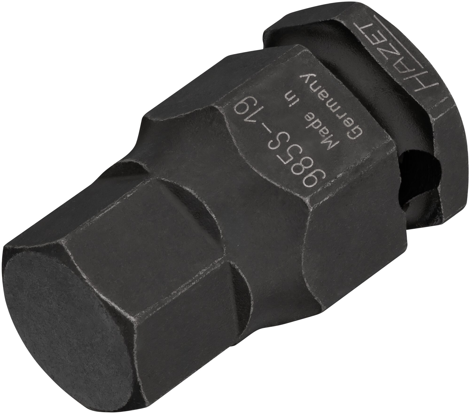 HAZET Krachtdopsleutelbit 985S-19 · 1/2 inch (12,5 mm) vierkant hol · Binnen-zeskant-profiel · SW 19 mm