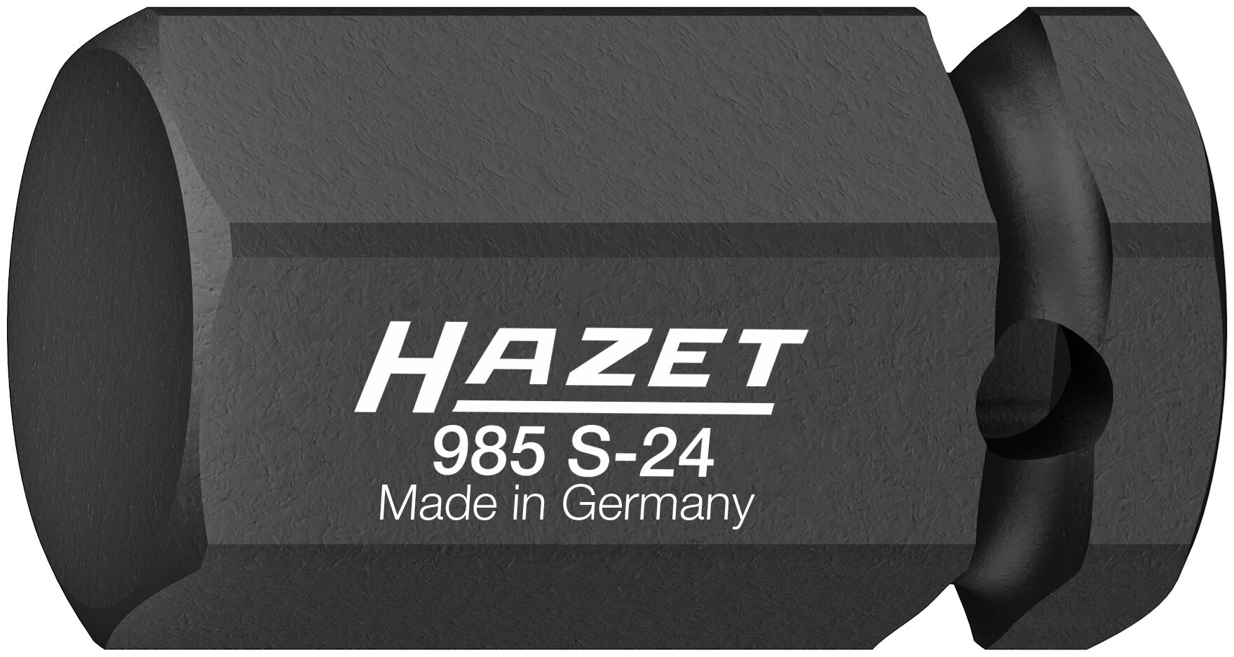 HAZET Krachtdopsleutelbit 985S-24 · 1/2 inch (12,5 mm) vierkant hol · Binnen-zeskant-profiel · SW 24 mm