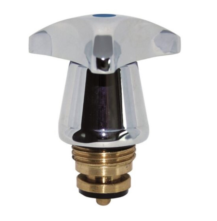 Kirchhoff Metalen trecorn handvat chroom 3 8" met bovenste deel markering blauw 986150648