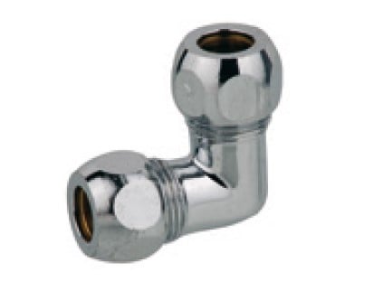 Kirchhoff Messing hoek knelkoppeling 90° chroom 3 8" x 10 mm 986252148
