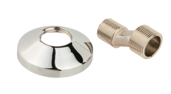 Kirchhoff S-aansluiting, 1/2"ET x 15 mm x 3/4"ET, met rozet met schroefdraad - 986260113