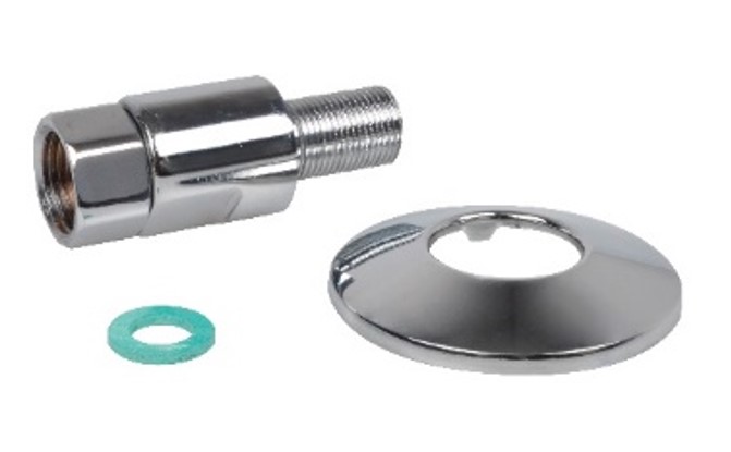 Kirchhoff CH-connector 3 8"ET x 1 2"IT met rozet uitschakelbaar 986261255