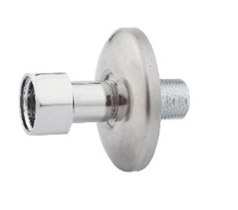Kirchhoff Rechte verbindingsstuk, 3/8"ET x 1/2"IT, met rozet (2x) - 986262355