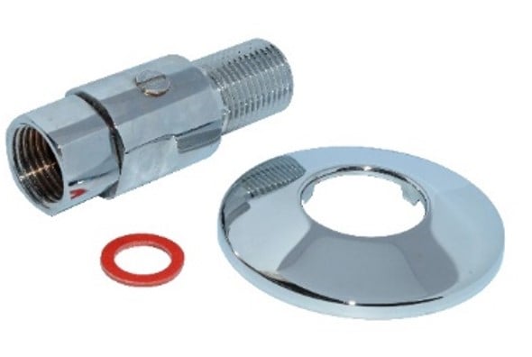 Kirchhoff CH-connector 1 2"ET x 1 2"IT met rozet uitschakelbaar 986262755