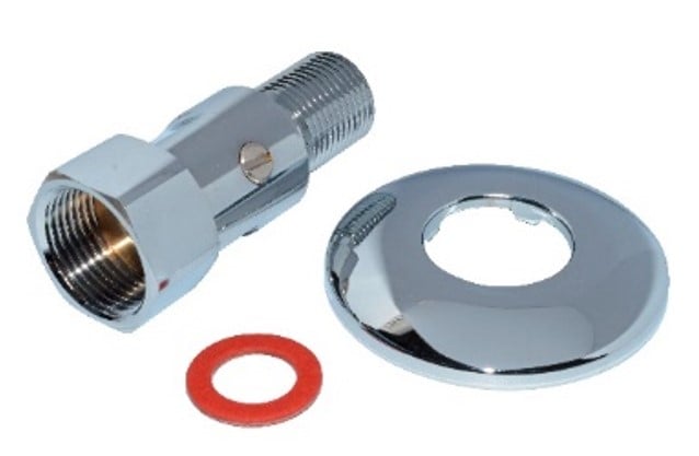 Kirchhoff CH-connector 1 2"ET x 3 4"IT met rozet uitschakelbaar 986262855